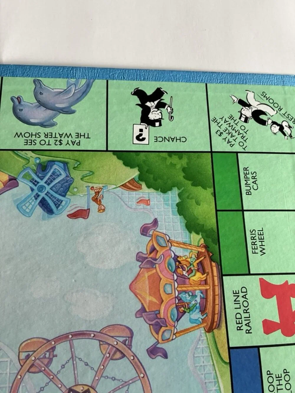 1996 Monopoly Junior Amusement Park Game Board Replacement Parker Brothers